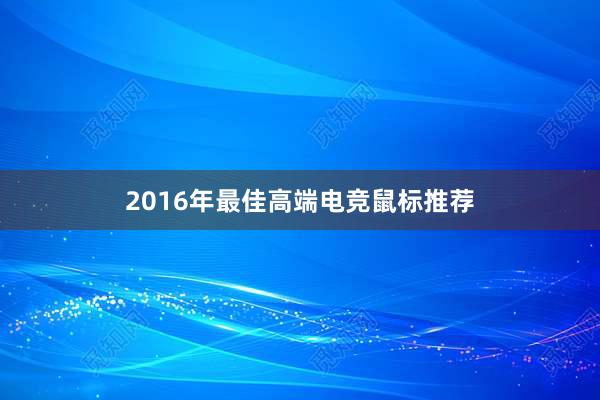 2016年最佳高端电竞鼠标推荐