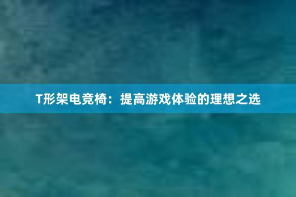 T形架电竞椅：提高游戏体验的理想之选