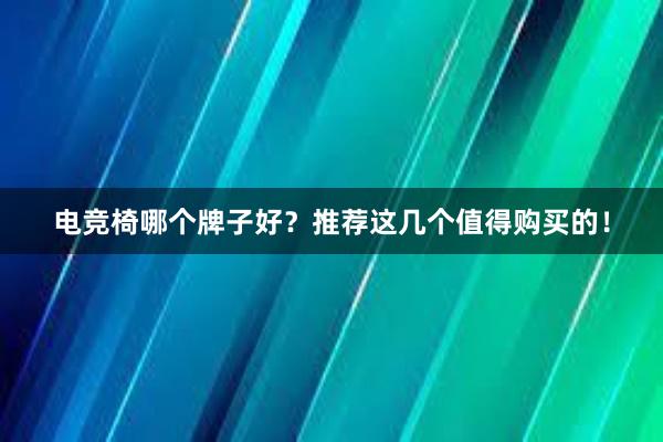 电竞椅哪个牌子好？推荐这几个值得购买的！