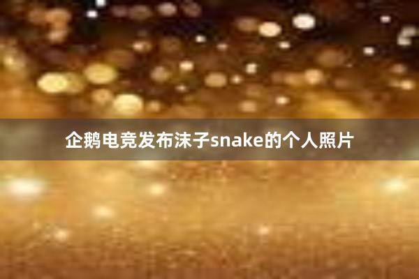 企鹅电竞发布沫子snake的个人照片