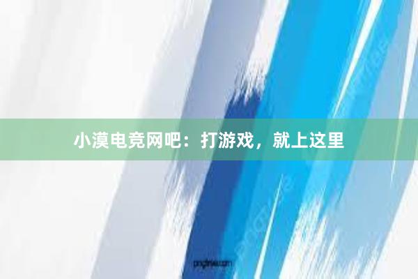 小漠电竞网吧：打游戏，就上这里